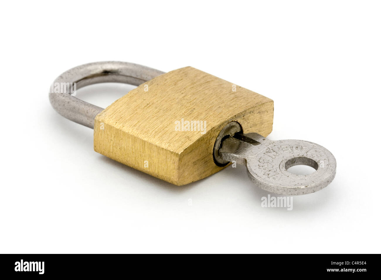 Clé et Cadenas isolated on white Banque D'Images Clé et Cadenas isolated on white Banque D'Images