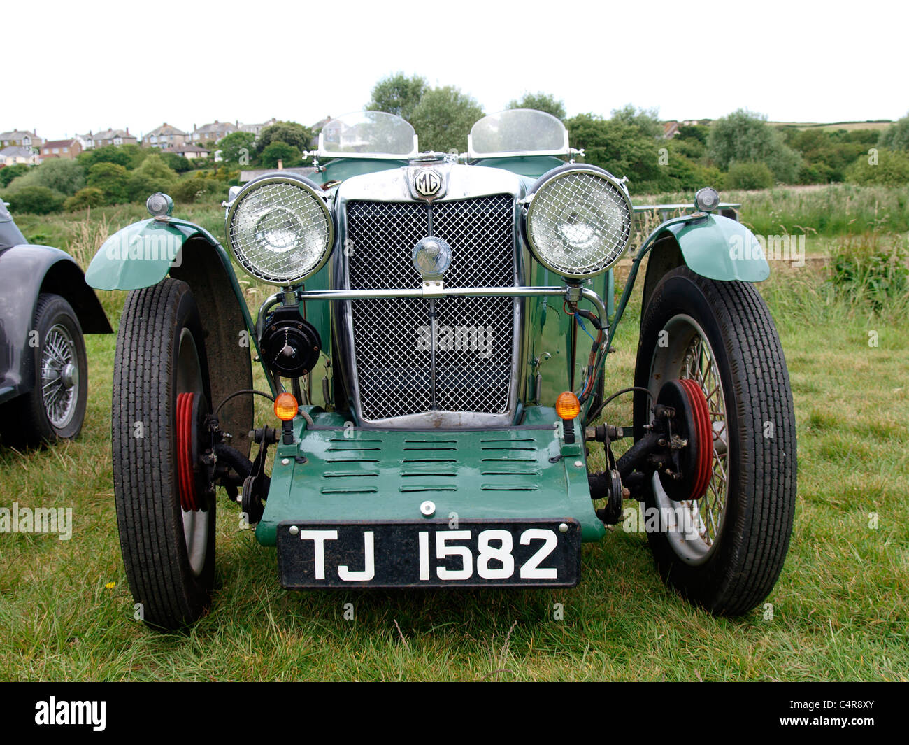 Vintage MG Midget J2, car show Bude, Cornwall, UK Banque D'Images
