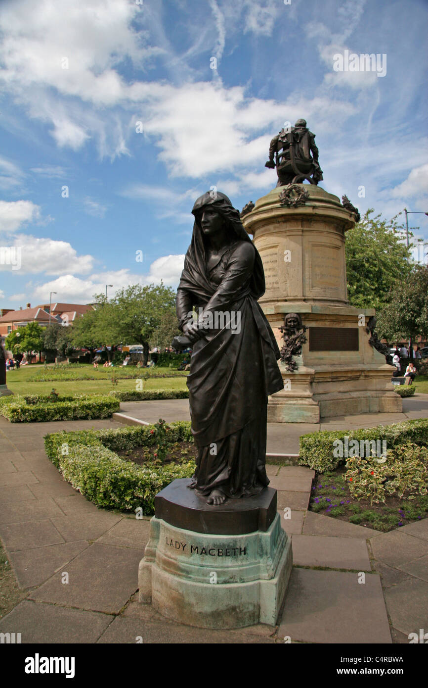 Statue de Lady Macbeth, Stratford upon Avon, Angleterre Banque D'Images