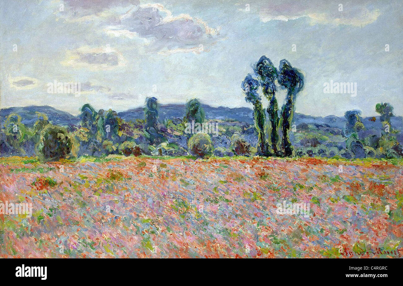 Champ de coquelicots de Claude Monet Ecole Française 1890 Musée de l'Ermitage, Saint-Pétersbourg, Russie Banque D'Images