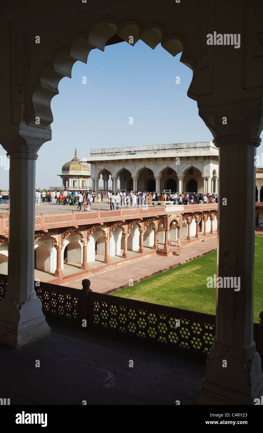 Diwam-i-Khas (salle des audiences privées) dans la région de Fort d'Agra, Agra, Uttar Pradesh, Inde Banque D'Images