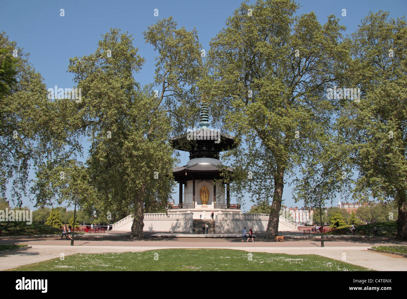 La paix, la pagode bouddhiste Japonais Battersea Park, London, UK. Banque D'Images