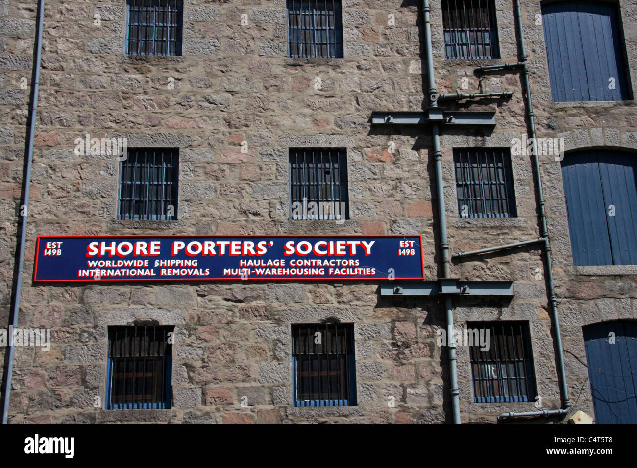 Shore Porters Society entrepôt, Aberdeen, Écosse Banque D'Images