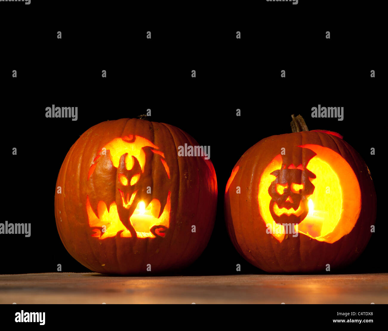 Halloween Jack-O-lanternes Banque D'Images