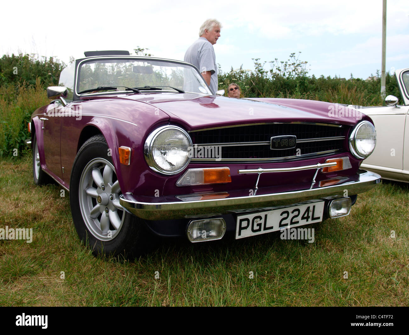 Triumph TR6, car show Bude, Cornwall, UK Banque D'Images