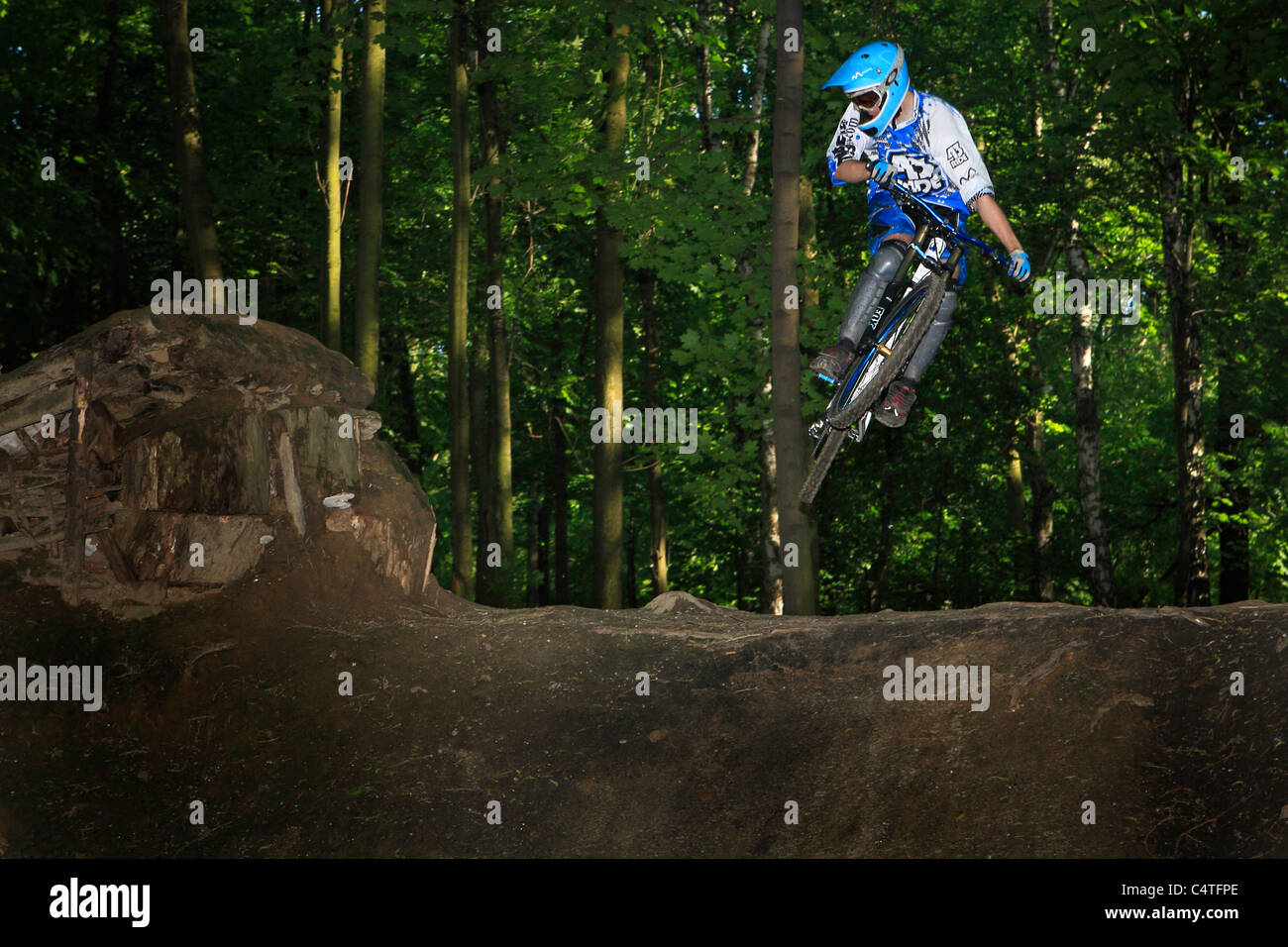 Vtt dirt jump Banque D'Images