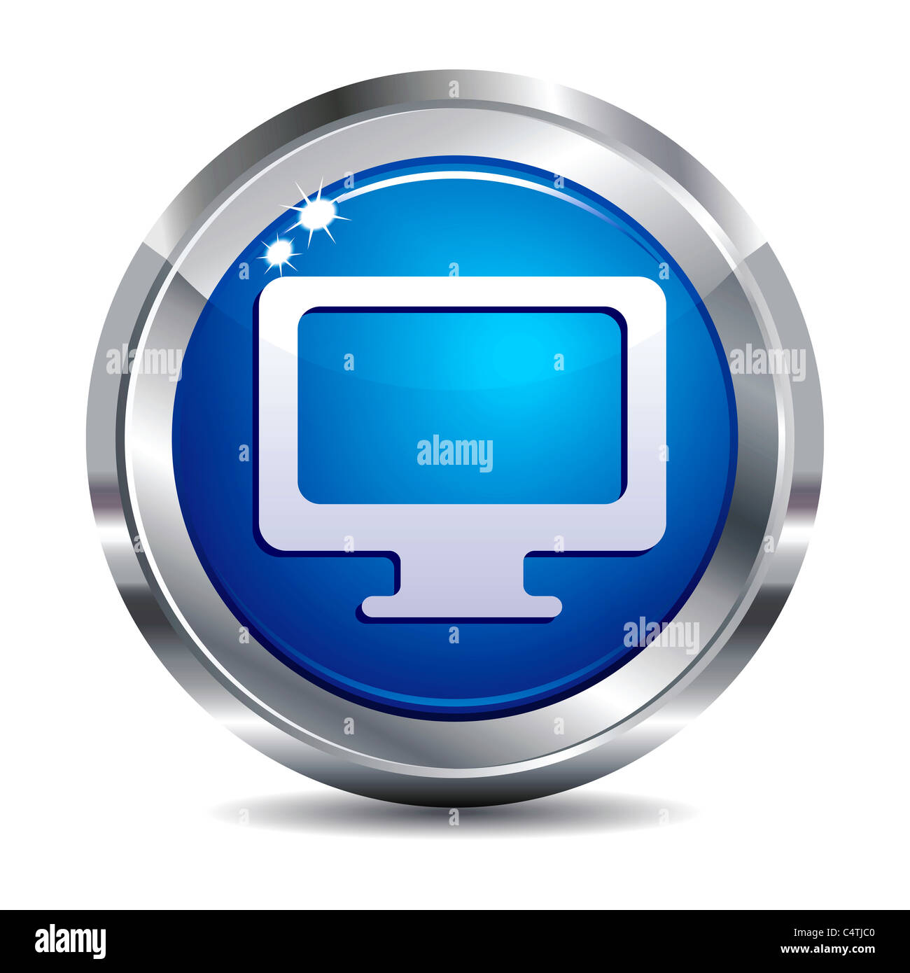 L'icône ordinateur plat bouton Internet apps de l'App Banque D'Images