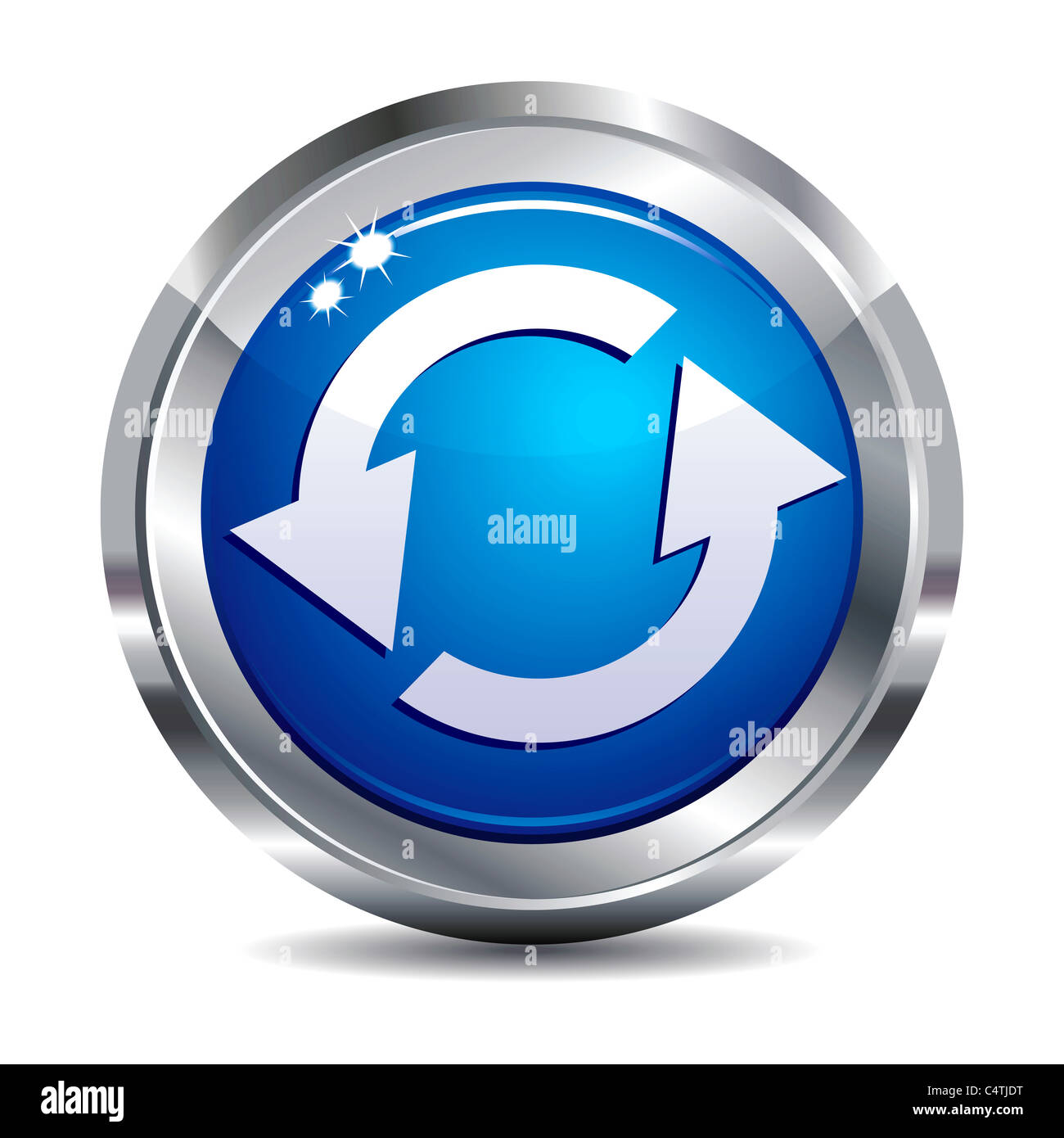 Recycler l'icône du bouton Actualiser Internet Banque D'Images