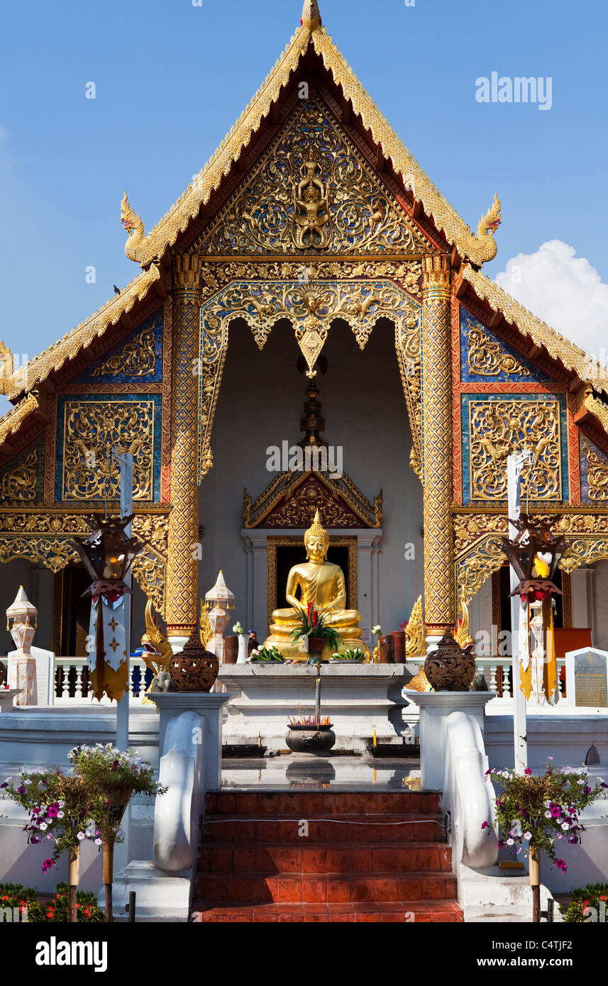 Wat Phra Singh, Chiang Mai, Thaïlande Banque D'Images Wat Phra Singh, Chiang Mai, Thaïlande Banque D'Images