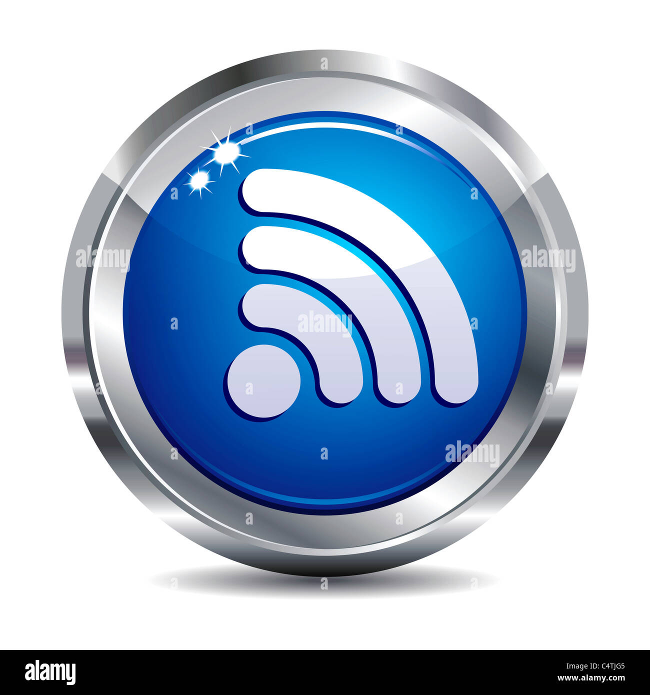 Icône Bouton Internet connexion du signal Banque D'Images