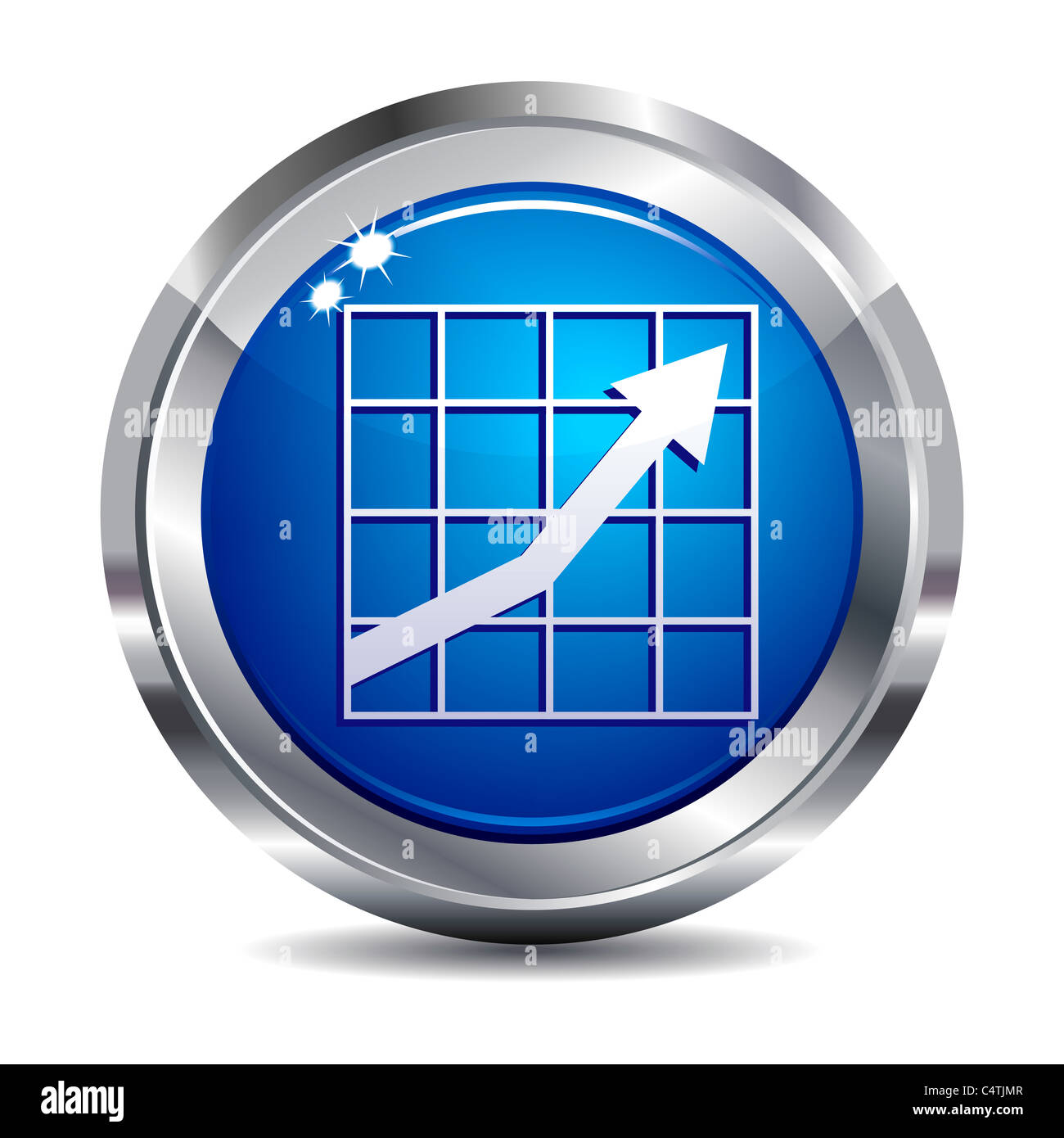 Icône Bouton Internet statistiques symbole de Banque D'Images