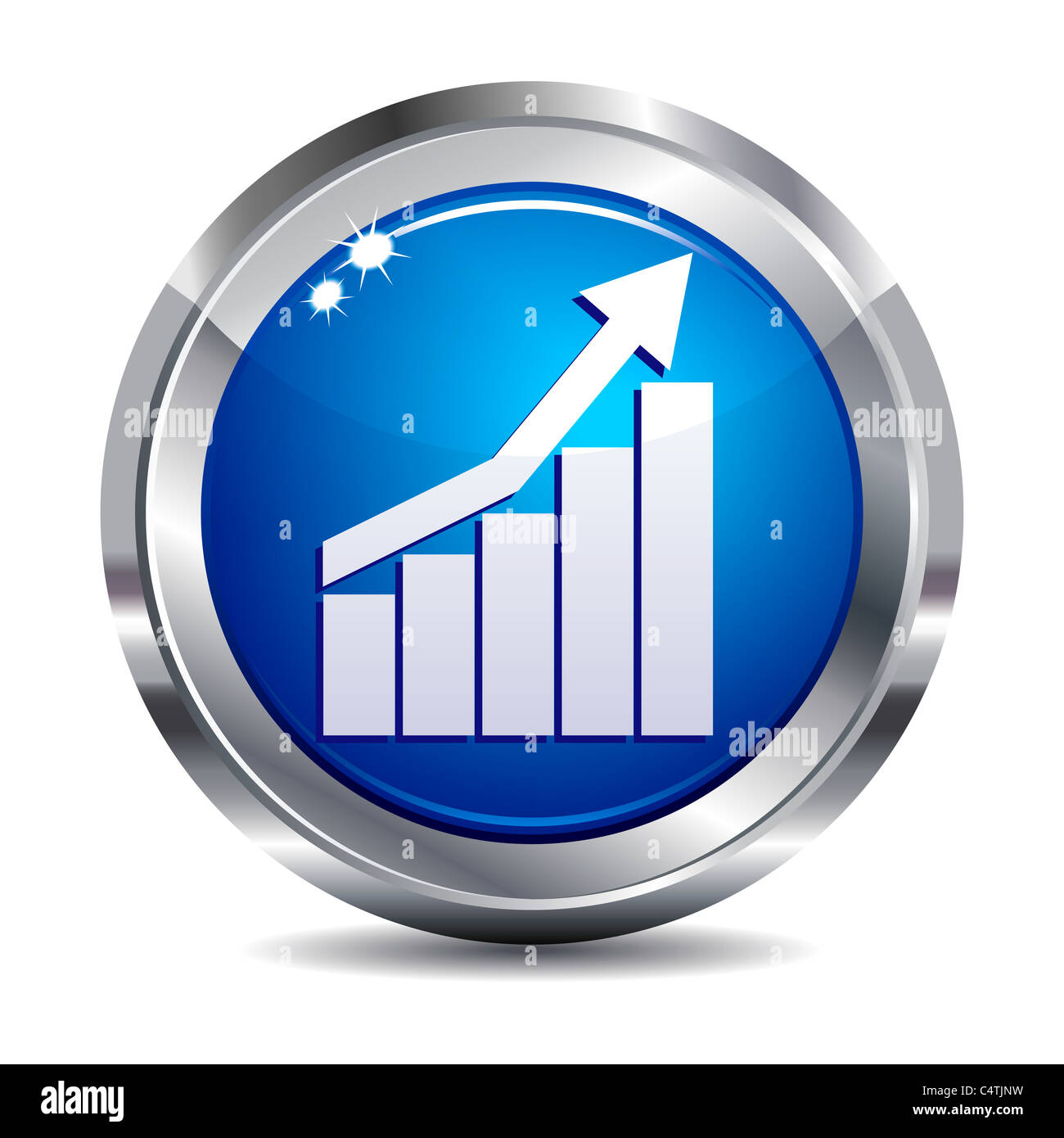 Bouton Internet statistiques Icon phone App Banque D'Images