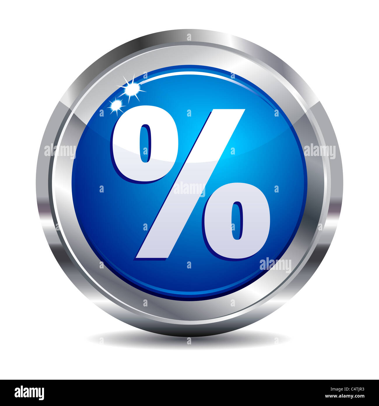 Taux de pourcentage  % icône bouton App Apps Banque D'Images