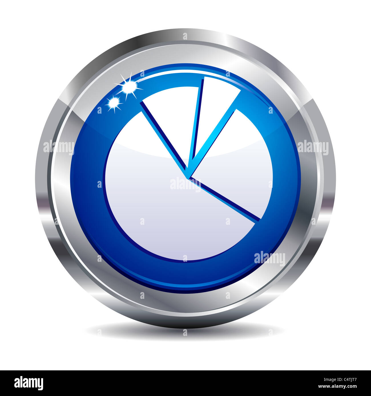 Site Web & Graphique en secteurs Icône Internet Banque D'Images