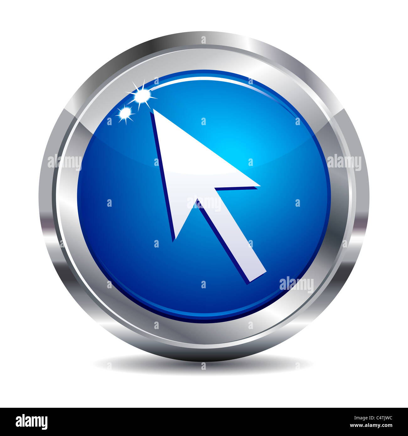 Icône Bouton Internet pointeur Banque D'Images