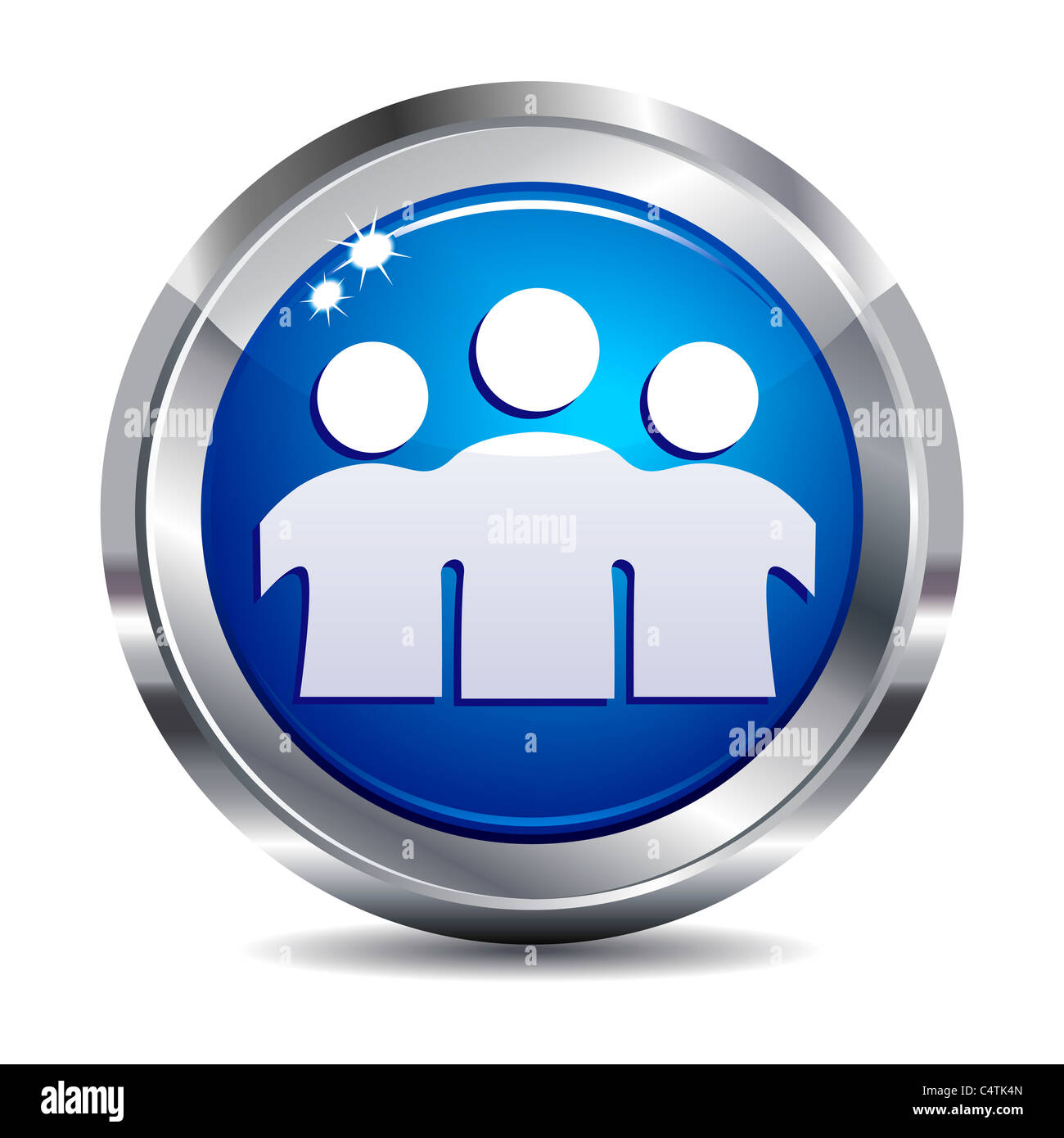 Icône Bouton Internet de groupe Banque D'Images