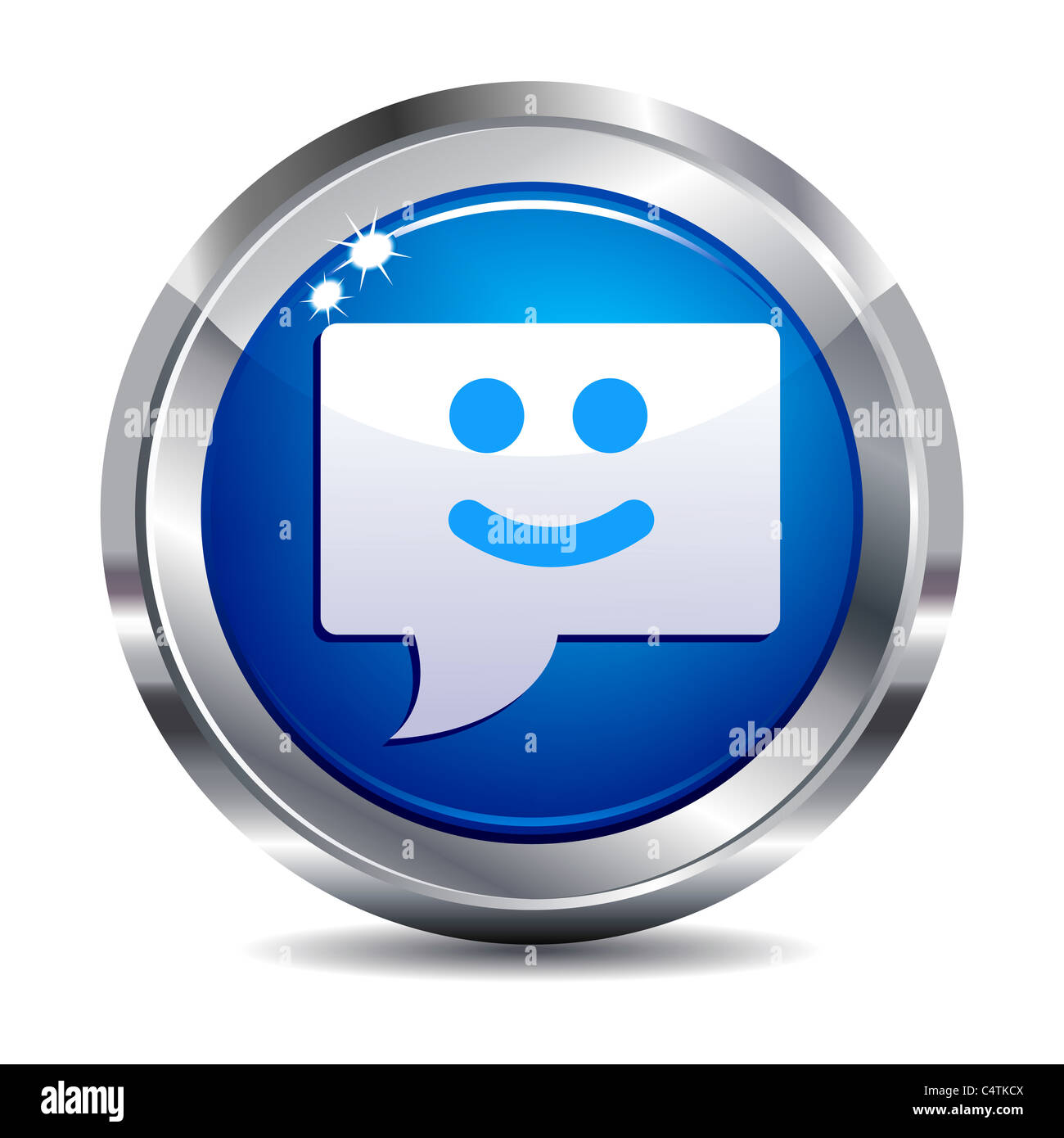 Icône Bouton Internet chat bulle App Apps Banque D'Images