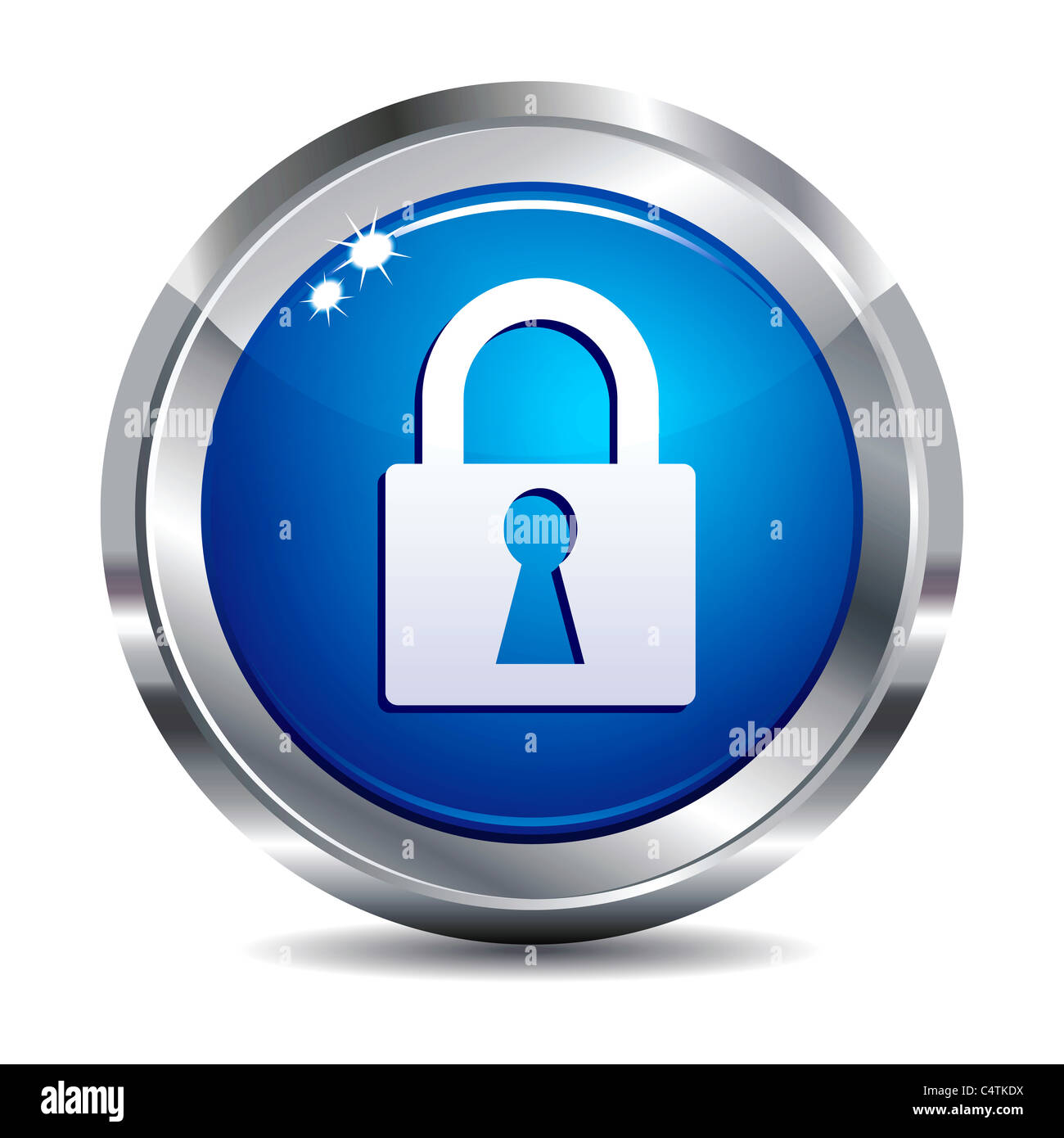 Verrouillage sécurisé icône bouton Internet Banque D'Images