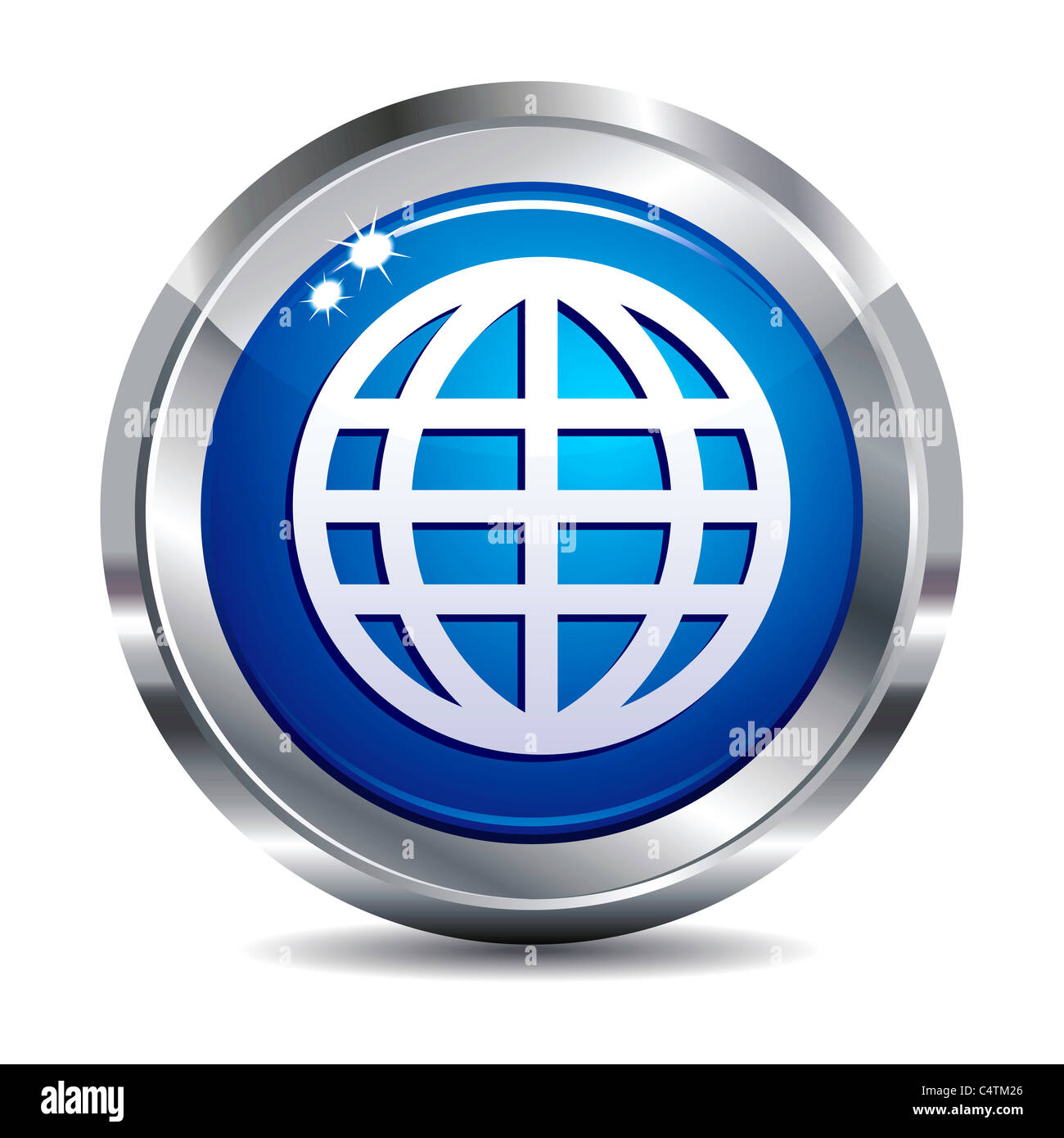 Global Internet Icône Bouton Apps app monde blog Banque D'Images