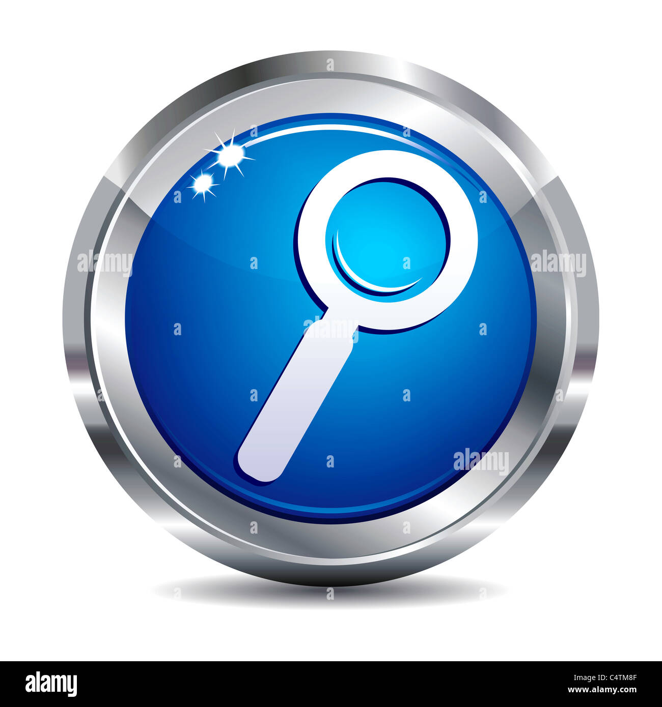 Recherchez l'icône bouton Internet Banque D'Images