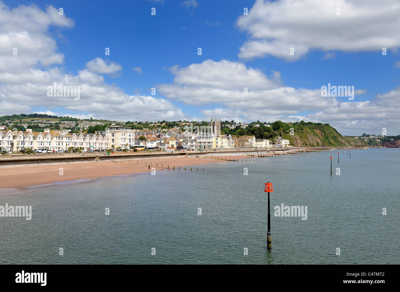 Front de plage et teignmouth devon england uk Banque D'Images