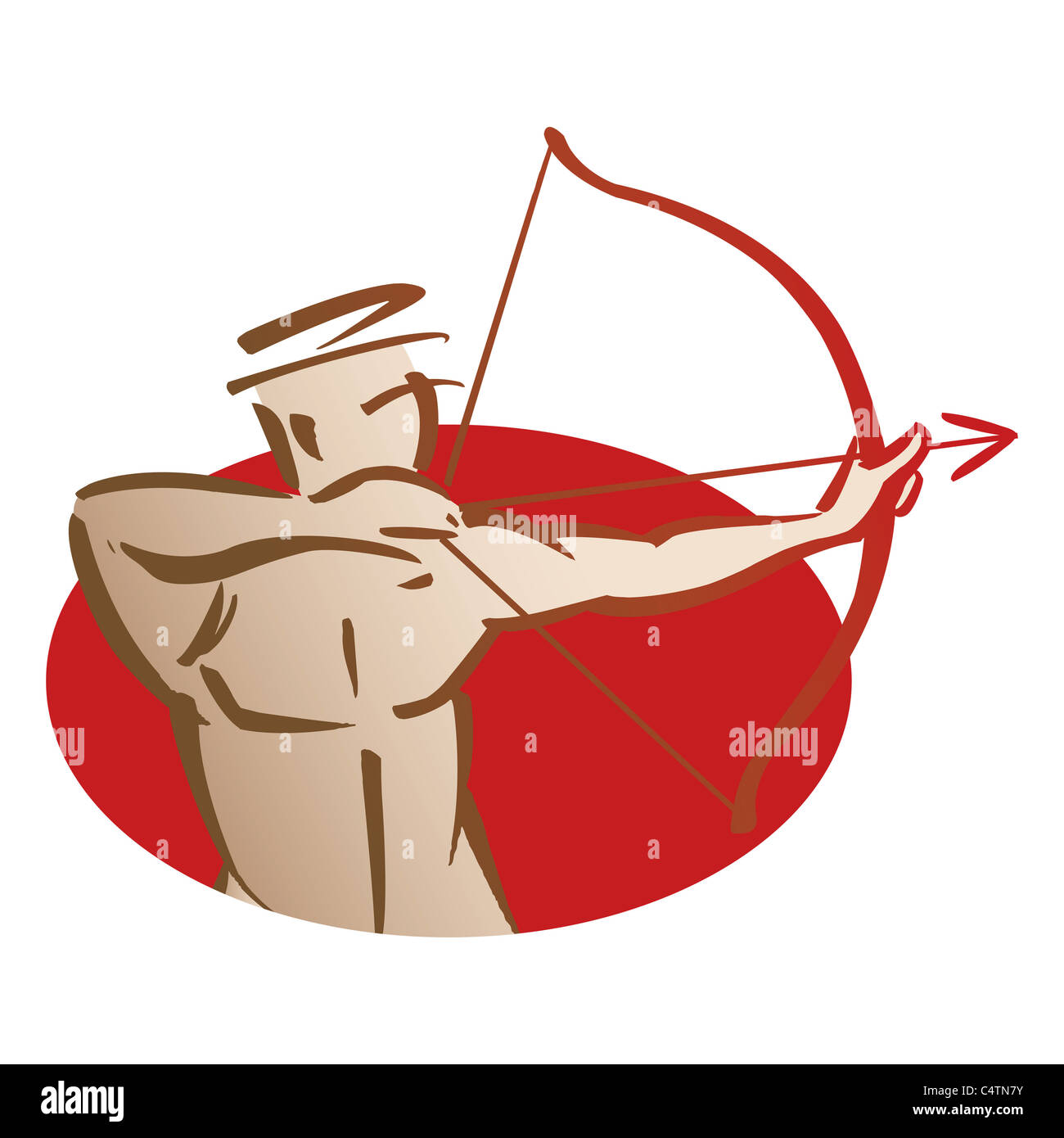 Signe astrologique sagittaire, illustration Banque D'Images