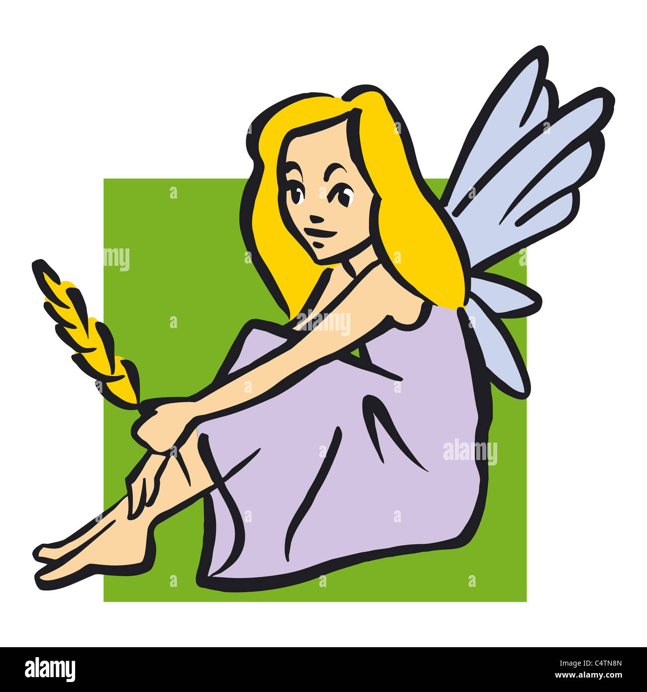 Signe astrologique Vierge, illustration Banque D'Images