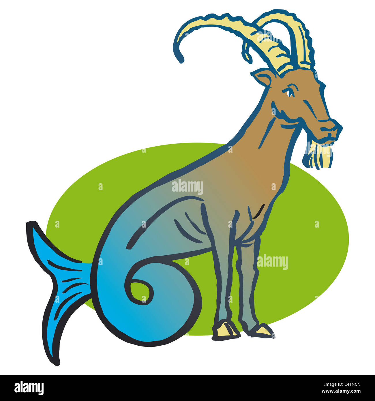 Signe astrologique Capricorne, illustration Banque D'Images