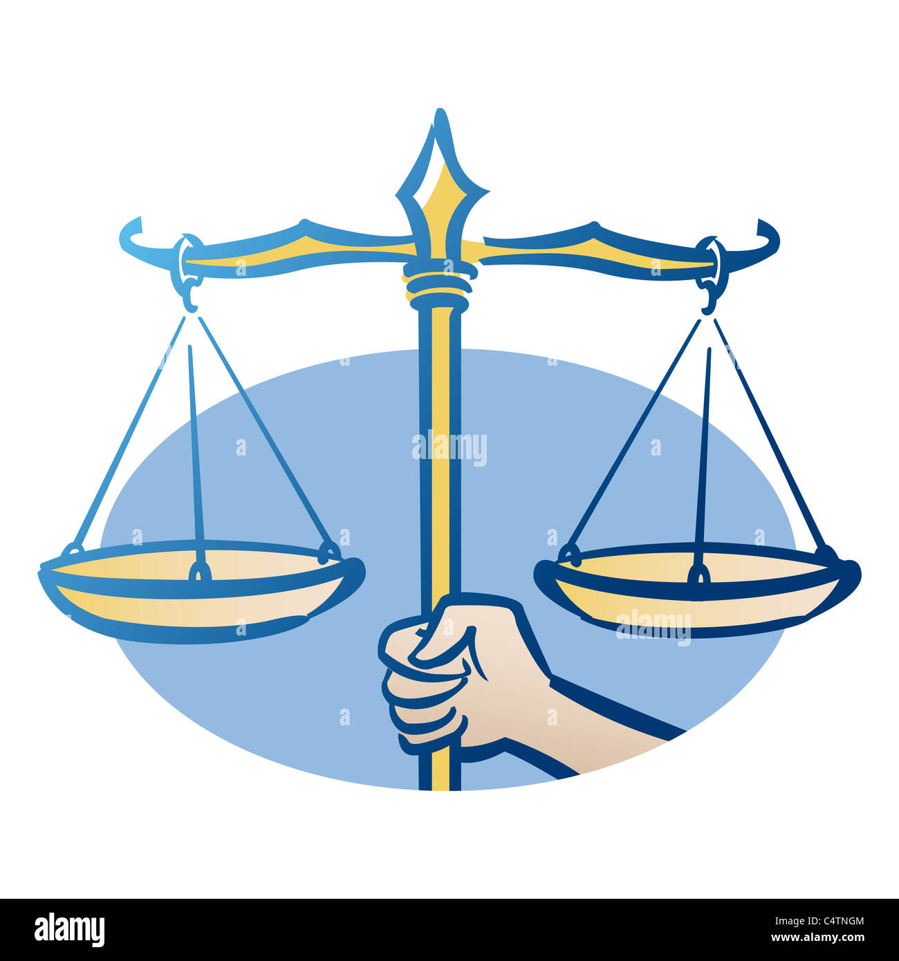 Signe astrologique balance, illustration Banque D'Images