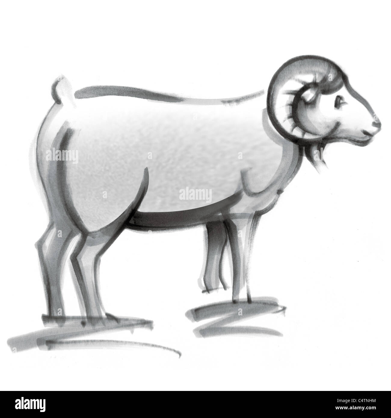 Signe astrologique bélier, illustration Banque D'Images