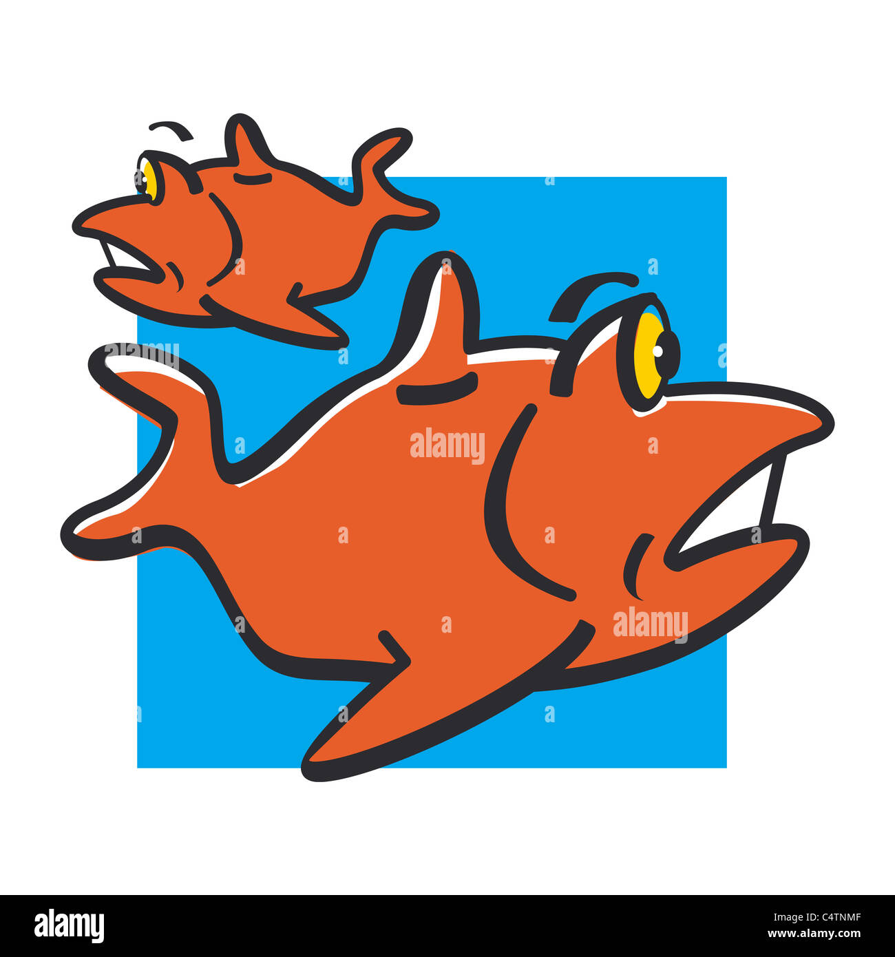 Pisces astrological sign, illustration Banque D'Images