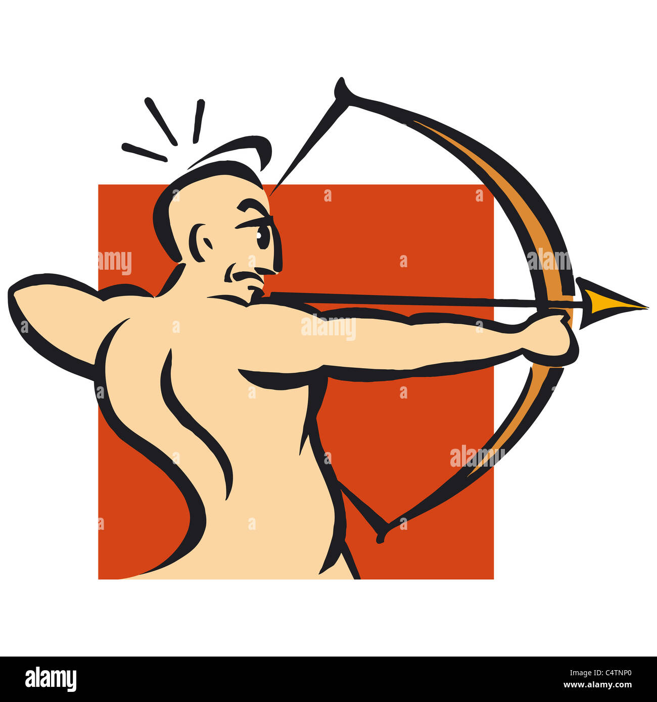 Signe astrologique sagittaire, illustration Banque D'Images