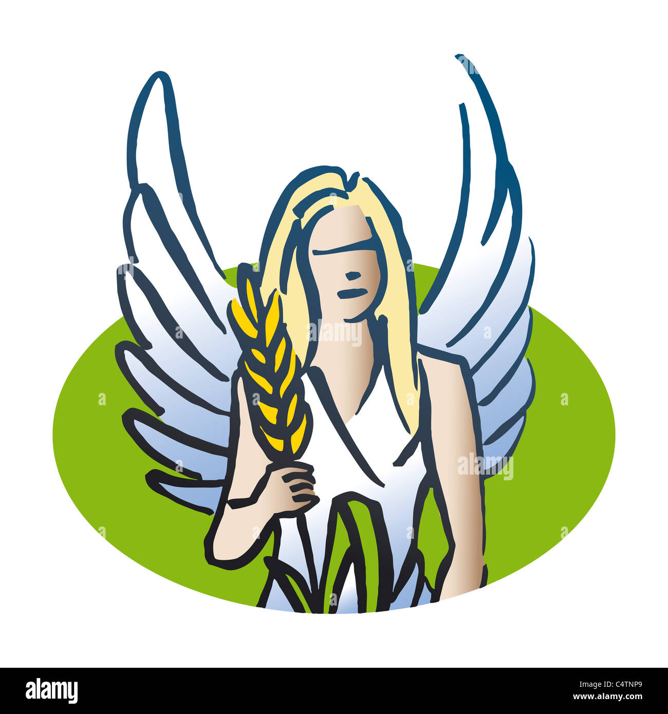 Signe astrologique Vierge, illustration Banque D'Images