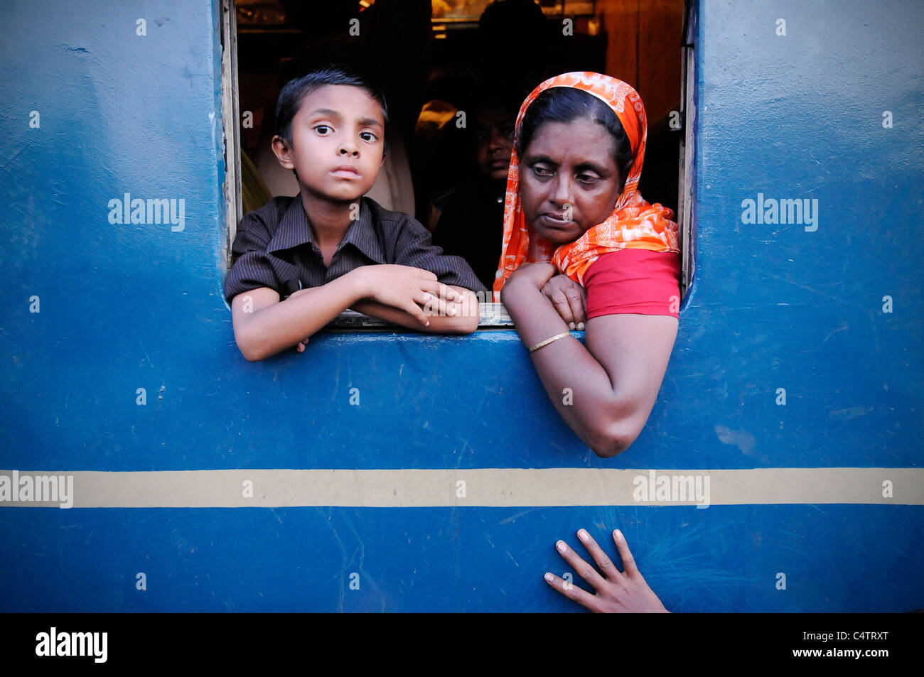 Scènes de la gare à Bogra, Bangladesh Banque D'Images