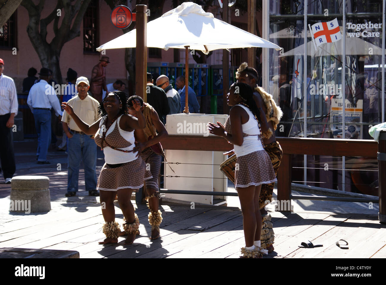 Street dancers à Cape Town, Afrique du Sud Banque D'Images