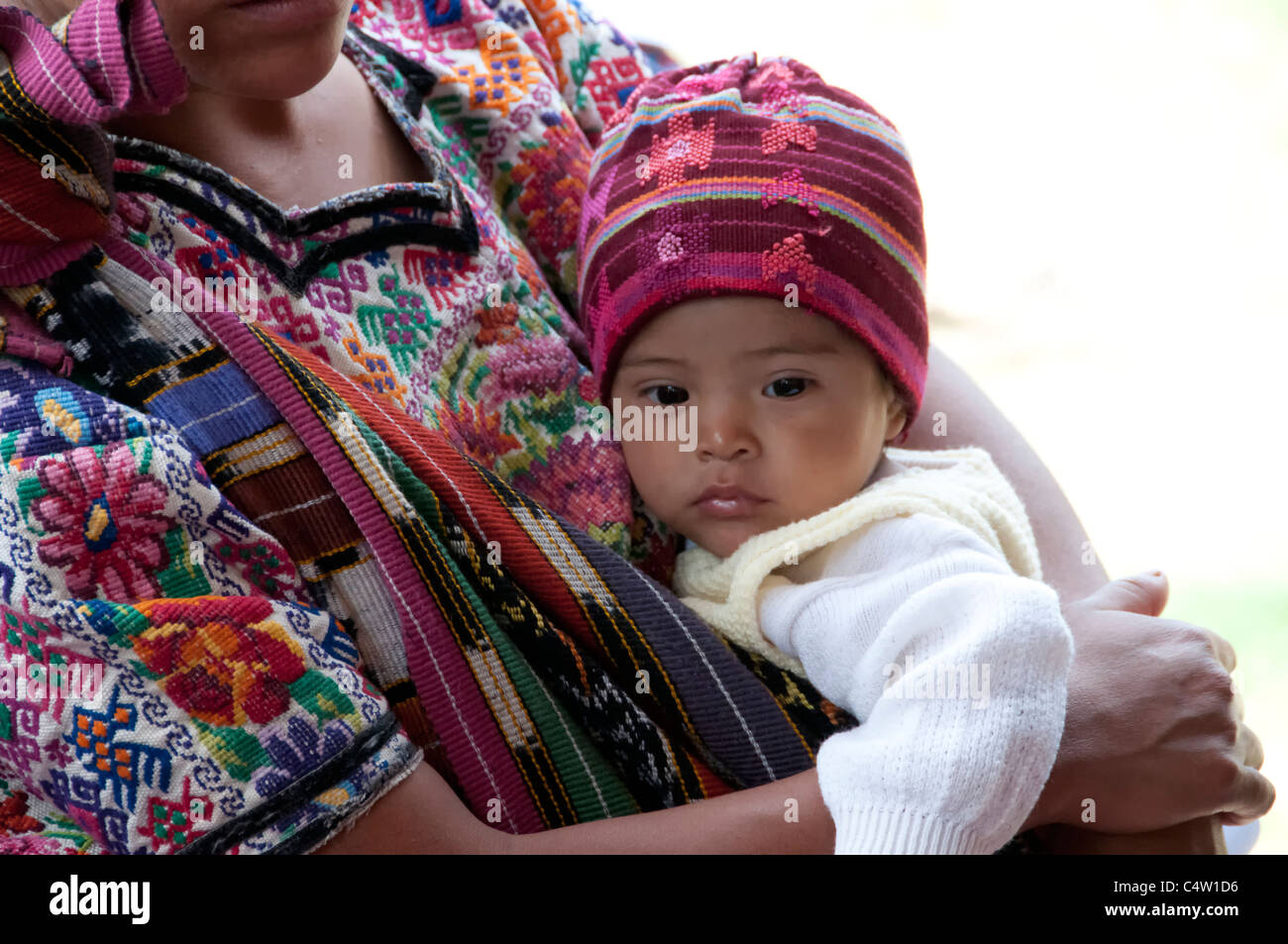 Les bébé maya lac Atitlan Guatemala Région Banque D'Images