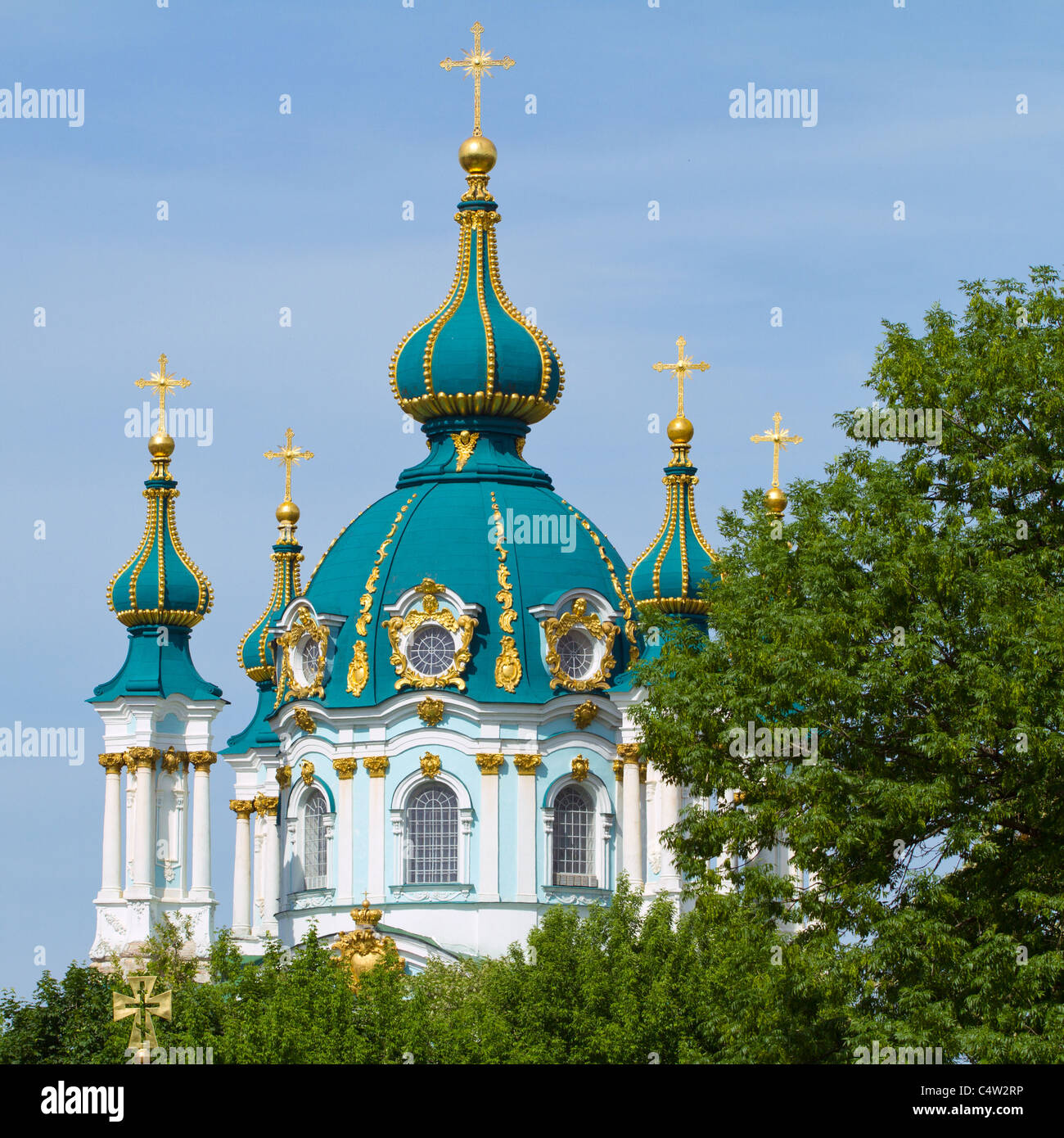 Eglise de Saint-André à Kiev, Ukraine Banque D'Images