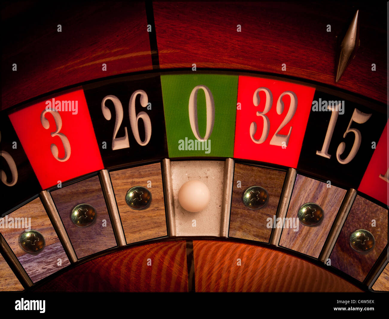 Casino Roulette Européenne perdant fixe Banque D'Images