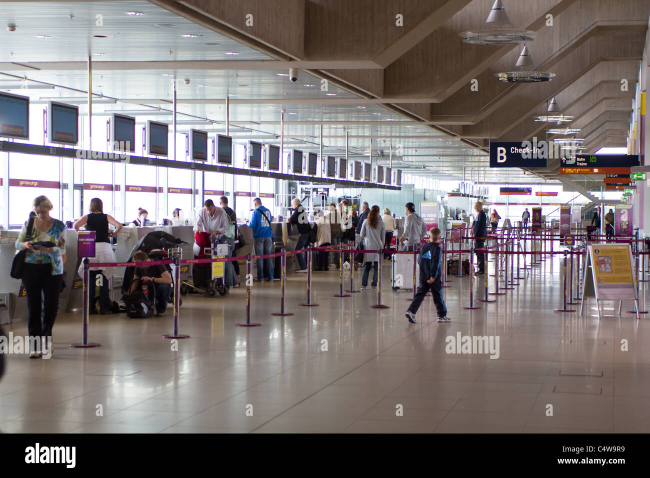 Aire d'enregistrement à l'aéroport de Bonn-Cologne - Germanwings Banque D'Images