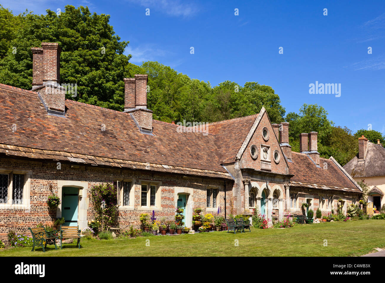 Hospices, Milton Abbas, Dorset, England, UK Banque D'Images