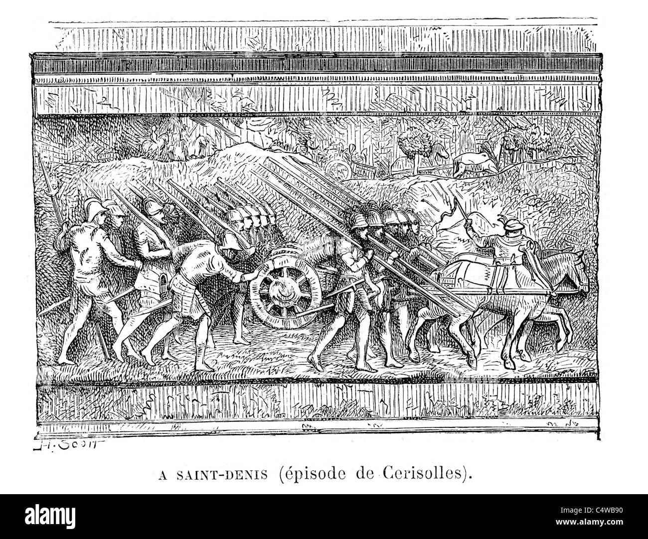 Bas-relief sur la tombe de François I De France Banque D'Images