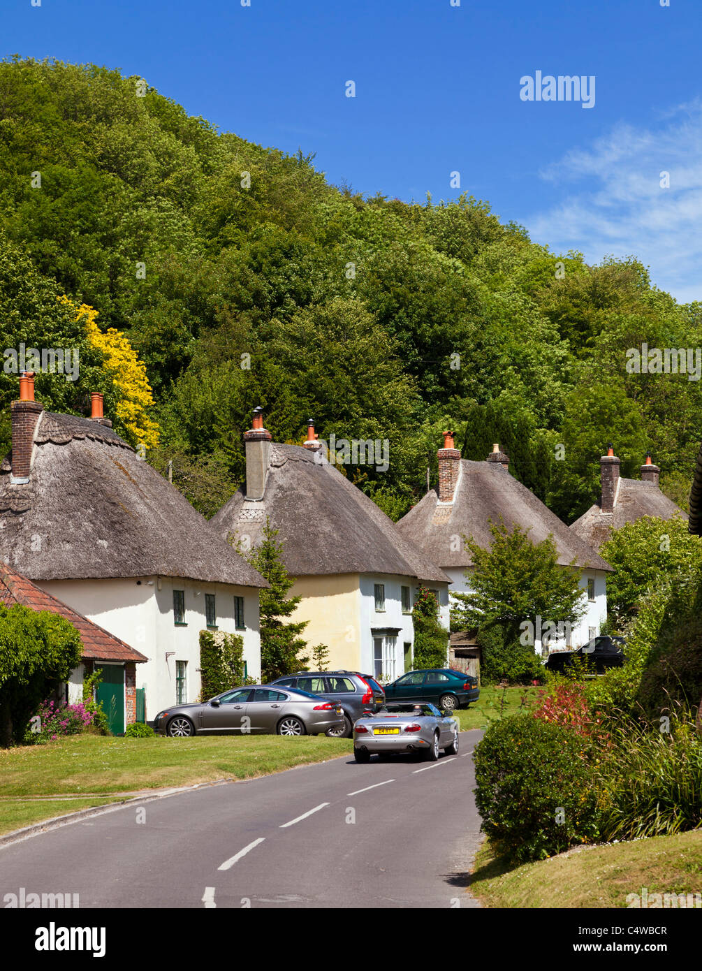 Milton Abbas, Dorset, village britannique Banque D'Images