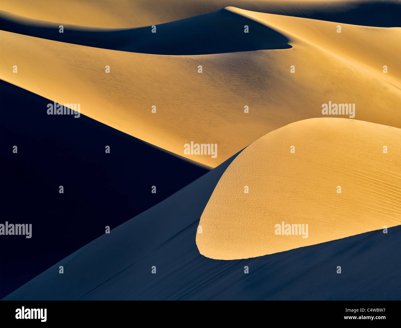 La première lumière sur les dunes de sable. Death Valley National Park, Californie Banque D'Images