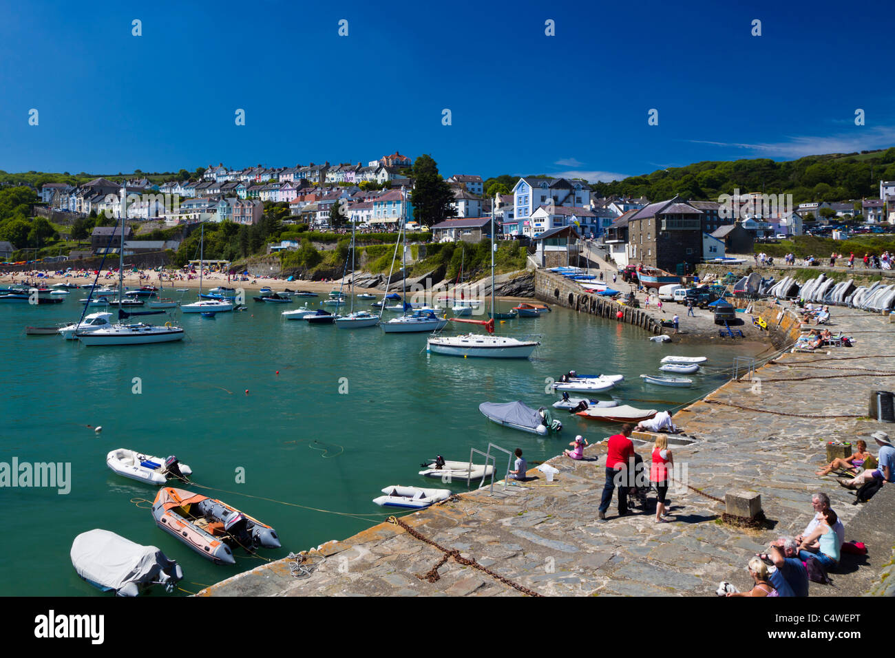 New Quay, la baie de Cardigan, Cardigan, Wales, UK. Banque D'Images