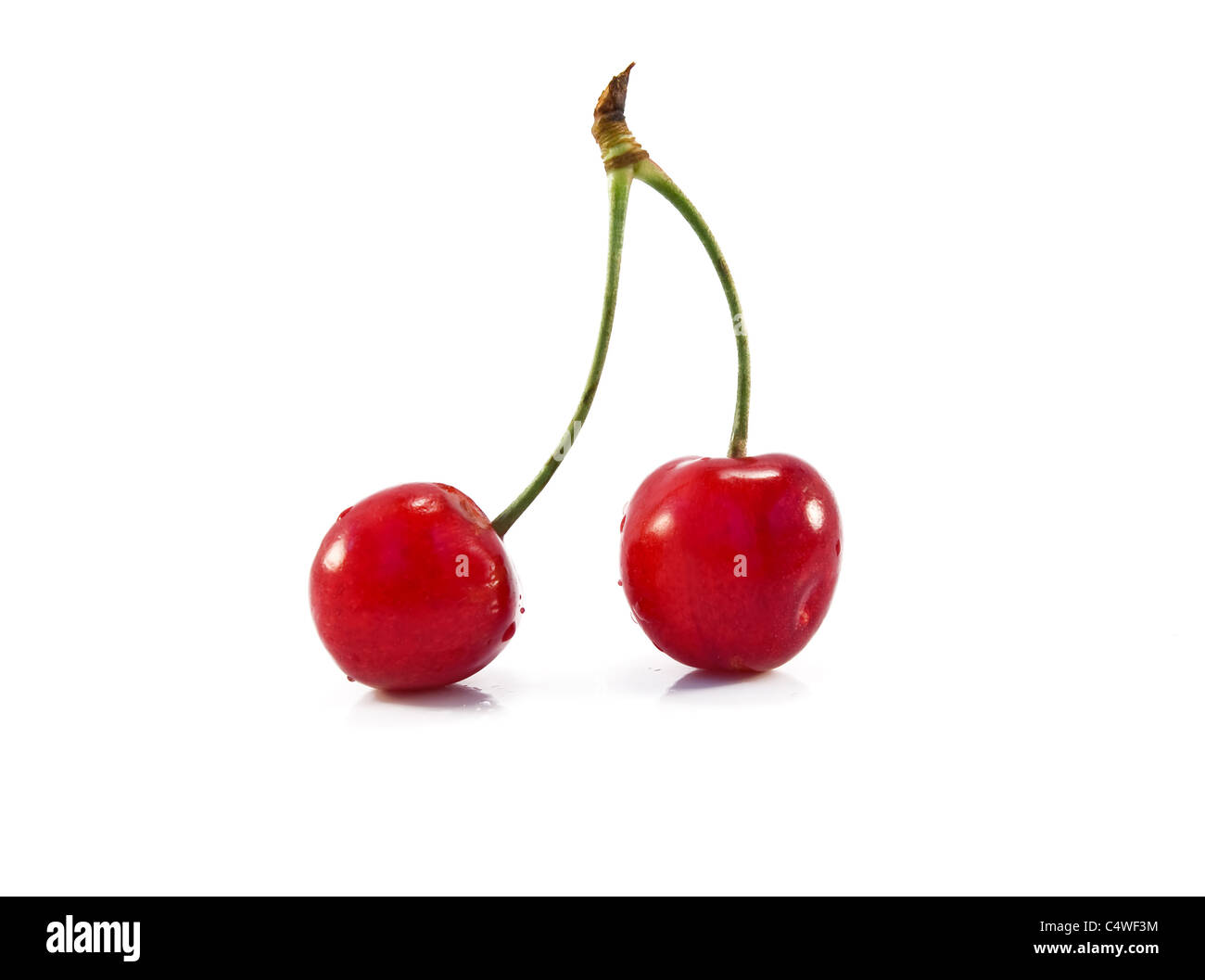 Cherry isolé sur fond blanc Banque D'Images