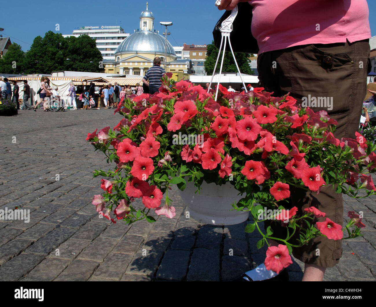 Scandinavie Finlande Turku Kauppartori place du marché le samedi Banque D'Images