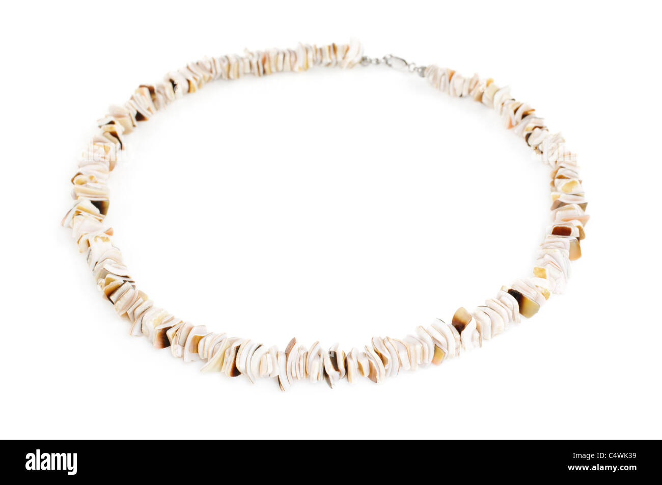 Mode Shell necklace on white Banque D'Images