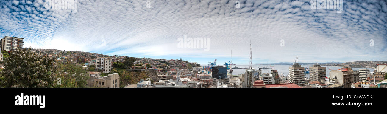 Vue panoramique de la ville et le port Banque D'Images