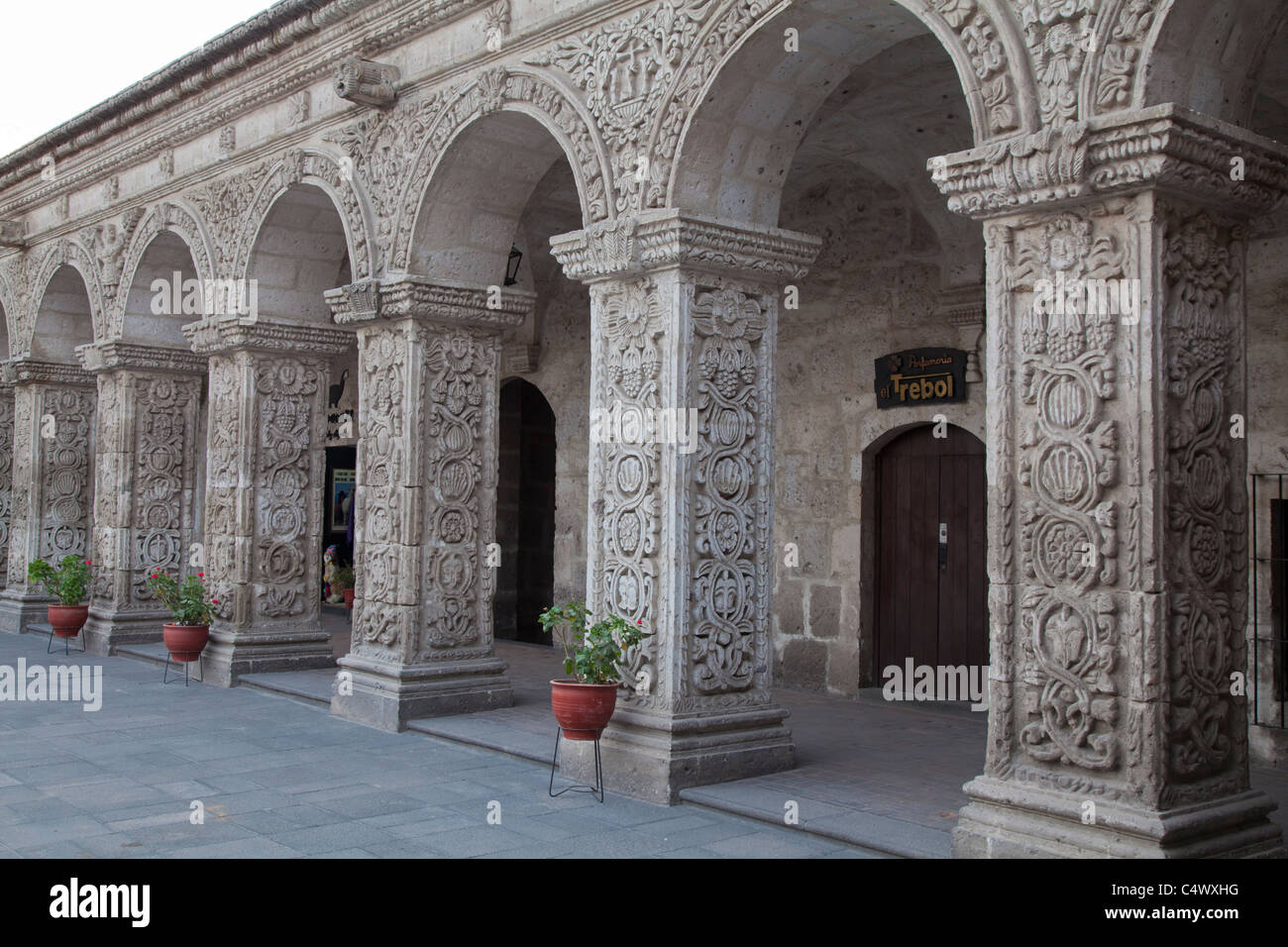 Église de La Compania et les cloîtres, Arequipa, Pérou Banque D'Images