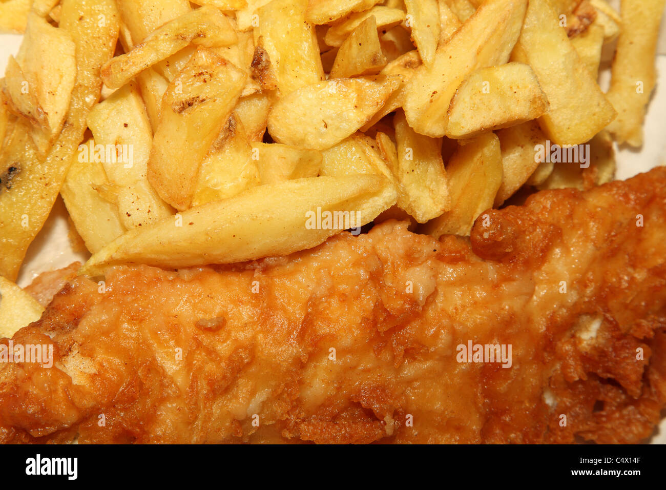 Fish & Chips traditionnel anglais. Banque D'Images